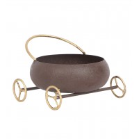 Round Bowl Snacks Platter With Wheels
